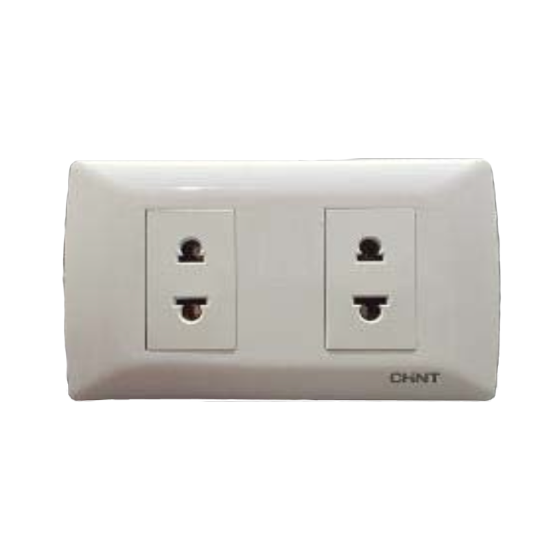 Placa Doble 2 Enchufes 2 Pines 15A 220V NEW3