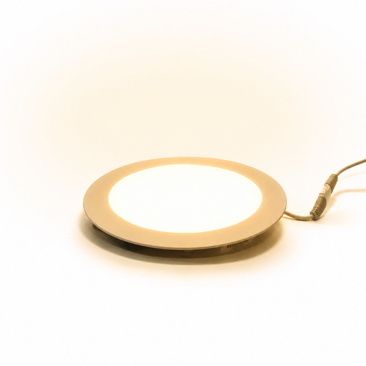 Panel LED Circular Empotrar Ø172x25mm 12W Cálido 220VAC