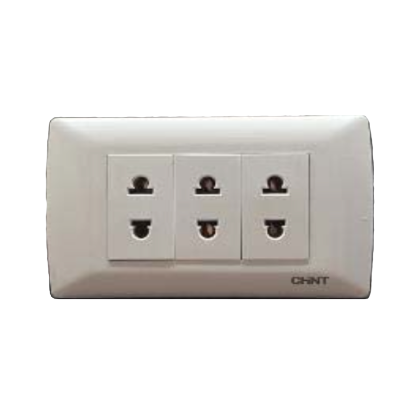 Placa Triple 3 Enchufes 2 Pines 15A 220V NEW3