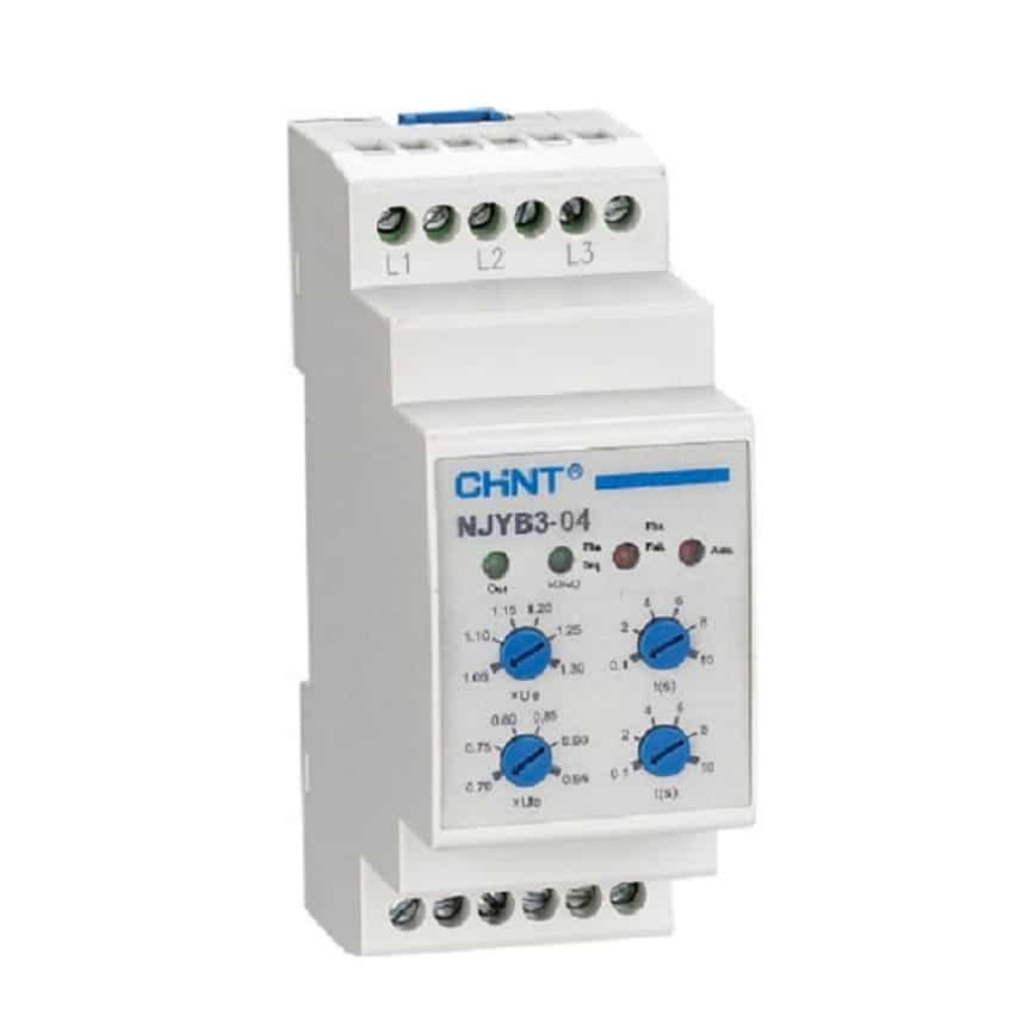 Relé Protección Trifásico 220V Sobre/Bajo Voltaje Secuencia NJYB3-12